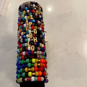 European Glass Bead Tie Bracelets